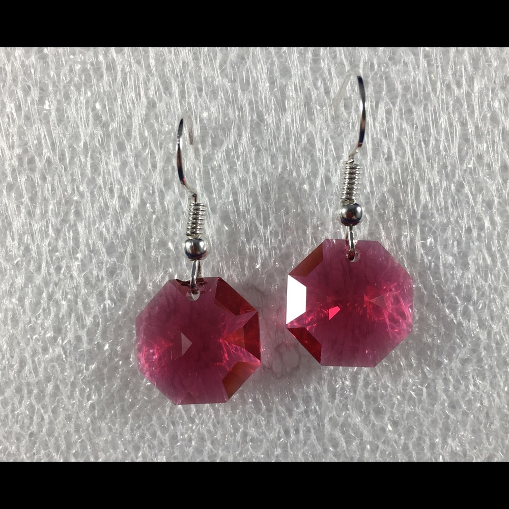 Swarovski Austrian Crystal 14mm Octagon Earrings